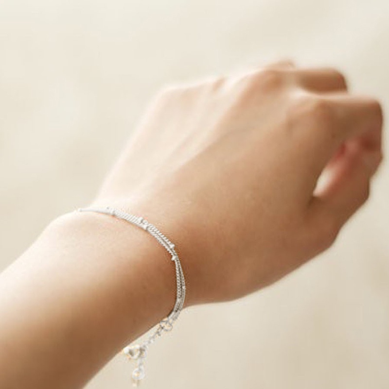 Incerun สร้อยข้อมือลูกปัด สีทอง / สีเงิน เรียบง่าย สําหรับผู้ชาย ผู้หญิง