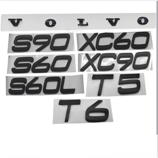 Suitable for VOLVO S90 S60L XC60 XC90 trunk tail label T4 T5 T6 AWD Polestar letter label black car sticker