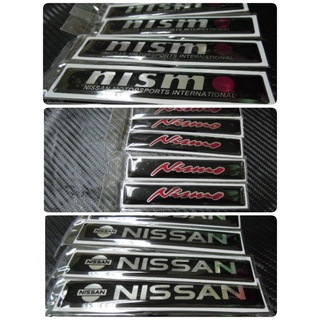 สติ๊กเกอร์ เทเรซิ่นนูนอย่างดี สำหรับรถ NISSAN ได้ทุกรุ่น นิสสัน นิสโม้ sticker ติดรถ แต่งรถ nismo เส้นดำ สี่เหลี่ยม