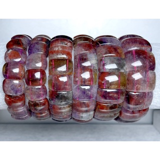 Natural Auralite สร้อยข้อมือคริสตัลออโรร่า 23 23 14 มม. - 20 มม. (A214)