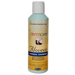 Dermcare aloveen oatmeal (250ml) แชมพู (หมดอายุ 02/27) สำหรับบำรุงผิวหนังและขน ลดอาการผื่น แดง คัน