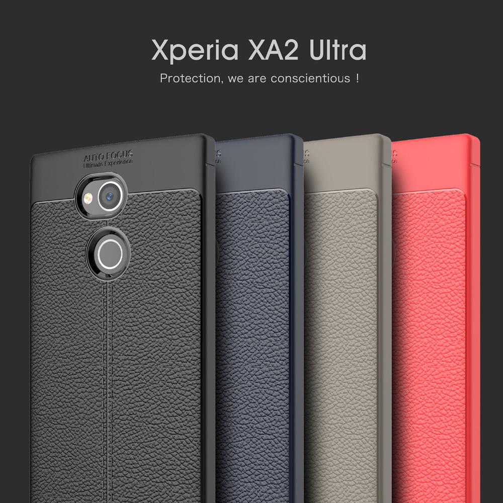 เคส สำหรับ Sony Xperia XA2 Ultra Dermatoglyph Full Cover Leather TPU Case