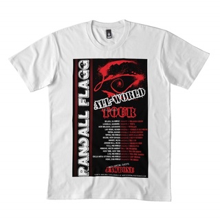 [100% Cotton] เสื้อยืด พิมพ์ลาย Randall Flagg World Tour 80s สไตล์ร็อค คลาสสิก DMN0211 HQ สีดํา