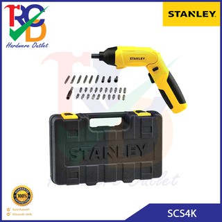 STANLEY ไขควงไร้สาย 4V(MAX) พร้อมอุปกรณ์ 30 ชิ้น (ปรับซ้ายขวาได้) ไขควงอเนกประสงค์ รุ่น SCS4K รับประกัน 2 ปี