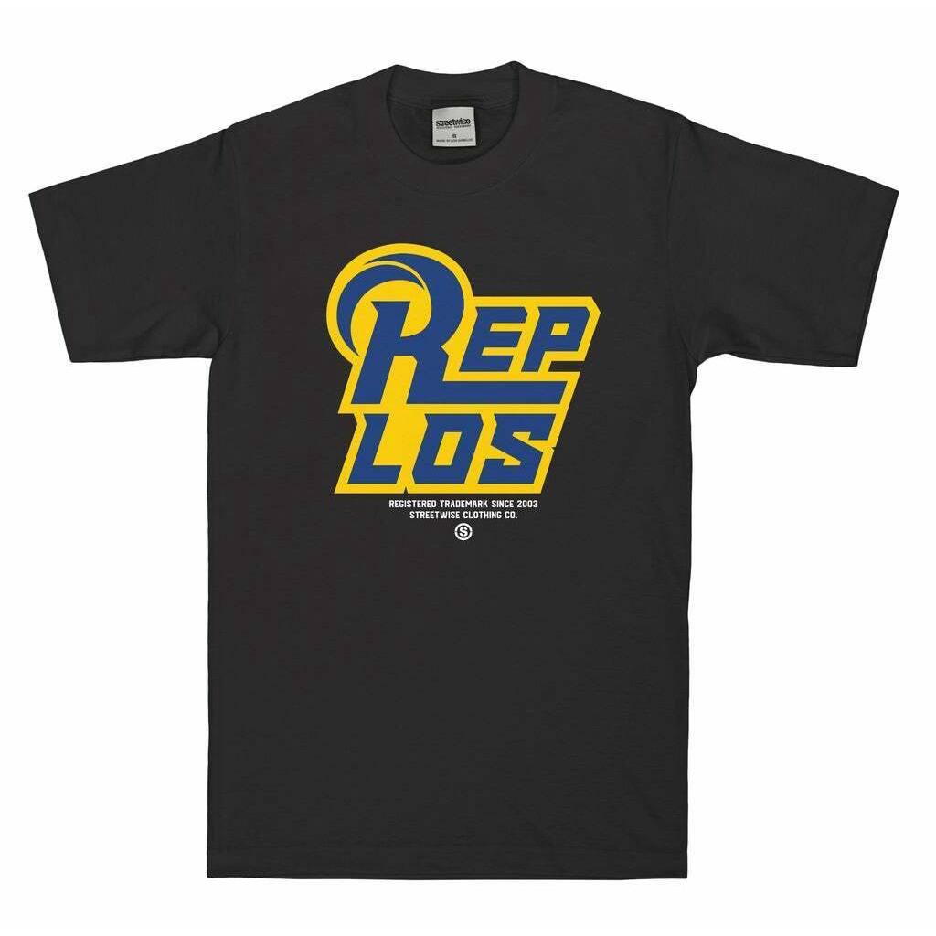 Rep Los Pt.2 Mens Tee เสื้อยืดสีดําปกติสบาย Gildan Brand Tee