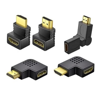 อะแดปเตอร์ขยาย Hdmi ตัวผู้ เป็นตัวเมีย 90 องศา 4K 1080P HD ชุบทอง