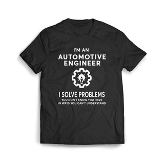 เสื้อผ้าผชเสื้อยืด ลาย Im An Automotive Engineer สีขาวS-5XL