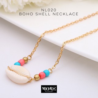 Boho Shell Choker สร้อยโชคเกอร์สีทอง ประดับเปลือกหอย และลูกปัด