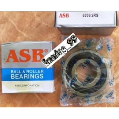 แบริ่งแบริ่ง 6306 2RS ASB Bearing Laker Klaher 6306 2RS ASB ขนาด 30 x 72 x 19 มม.