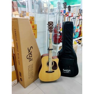 กีตาร์โปร่ง Saga D10C พร้อมกระเป๋าซอฟเคสหนาSaga (ถูกที่สุด) พร้อมเซ็ทอัพก่อนถึงมือ ส่งฟรี ส่งไว ส่งเร็ว ต้องที่นี่