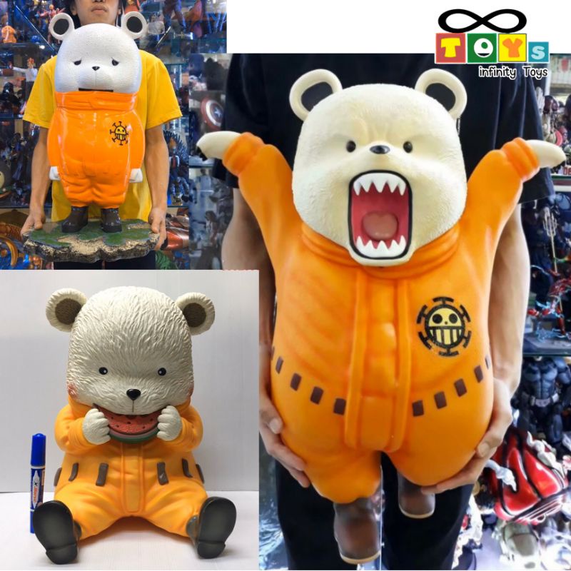 โมเดลวันพีช ฟิกเกอร์ หมีเบโปะ one piece figure model bepo หมีขั้วโลก  หมีเบะโปะ หมียืนชุดส้ม ตัวใหญ่มาก