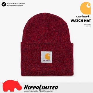 หมวกไหมพรม ⌇ Carhartt ⌇ Acrylic Watch Hat ⌇ สี Red/Navy ⌇ สินค้าของแท้ 100%