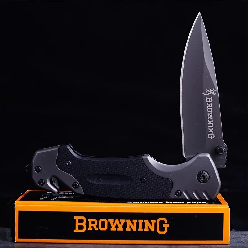 BROWNING Outdoor Folding Knife มีดปอกผลไม้ มีดทำอาหารแคมป์ปิ้ง บราวนิง อุปกรณ์เดินป่า EDC thumbnail 9
