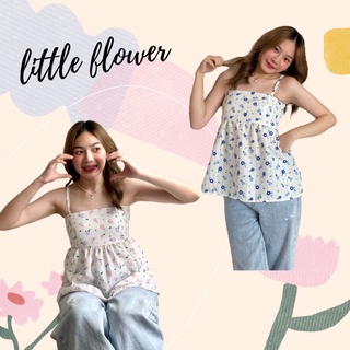 little flower top สายเดียวสมอคหลังลายดอก