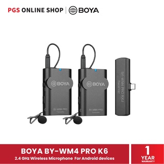 BOYA BY-WM4 PRO K6 (ไมโครโฟนไร้สายสำหรับอุปกรณ์ android) 2.4 GHz Wireless Microphone For android