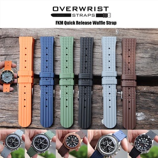 สายนาฬิกา สายยางรุ่น Quick Release FKM Waffle Strap