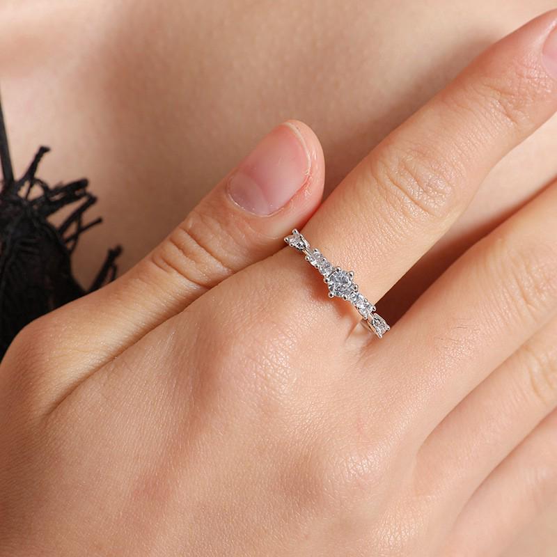 Delicate AAA Zircon Crystal Rings Women Gifts