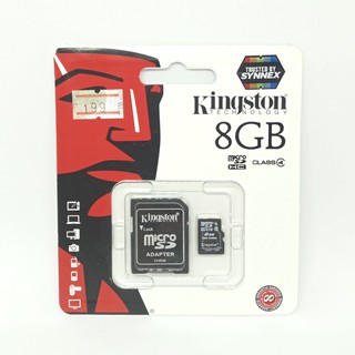 Kingston Micro SD 8 GB Class 4 และ 16GB Class 10 + Adapter (รับประกันโดย Synnex)