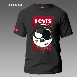 เสื้อยืด LEV1S BLACK พรีเมี่ยมS-5XL