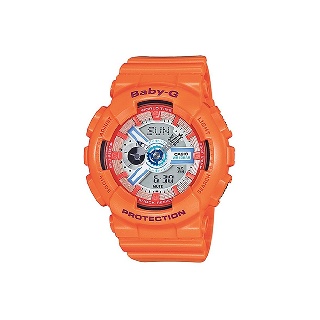 CASIO Baby-G นาฬิกาผู้หญิง สายเรซิน รุ่น BA-110SN-4ADR - สีส้ม