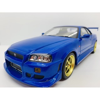 โมเดลรถเหล็ก 1/18 gtr r34 nissan skyline gt-r r34 NISSAN SKYLINE GT-R R34 ของใหม่