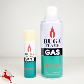 แก๊สเติมไฟแช็ค ปืนจุดเตาแก๊ส แก๊สกระป๋อง บูก้า BUGA FLAME GAS 50g/ 290g (375ml)