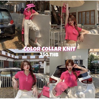 SALE RB collar knit (สีชมพู)