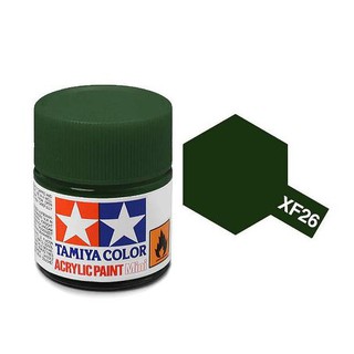 สีสูตรน้ำทามิย่า Tamiya Acrylic XF26 Deep Green 10ml