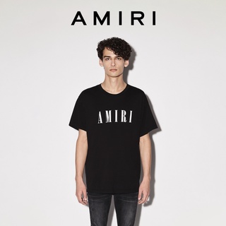 [S-5XL]Amiri เสื้อยืด ผ้าฝ้าย พิมพ์ลายโลโก้ เหมาะกับฤดูใบไม้ผลิ และฤดูร้อน สําหรับผู้ชาย