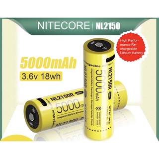 ใหม่แท้100% NITECORE NL2150R 5000mAh USB-C ชาร์จ 21700 แบตเตอรี่ ของแท้100%