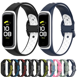 สายนาฬิกาข้อมือซิลิโคน ระบายอากาศ แบบเปลี่ยน สําหรับ Samsung Galaxy fit 2 Galaxy fit2 SM-R220