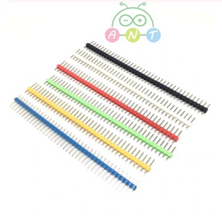 พร้อมส่ง-2 Pcs. 1x40 Pin Single Row 2.54 mm Pin Header 6 Color