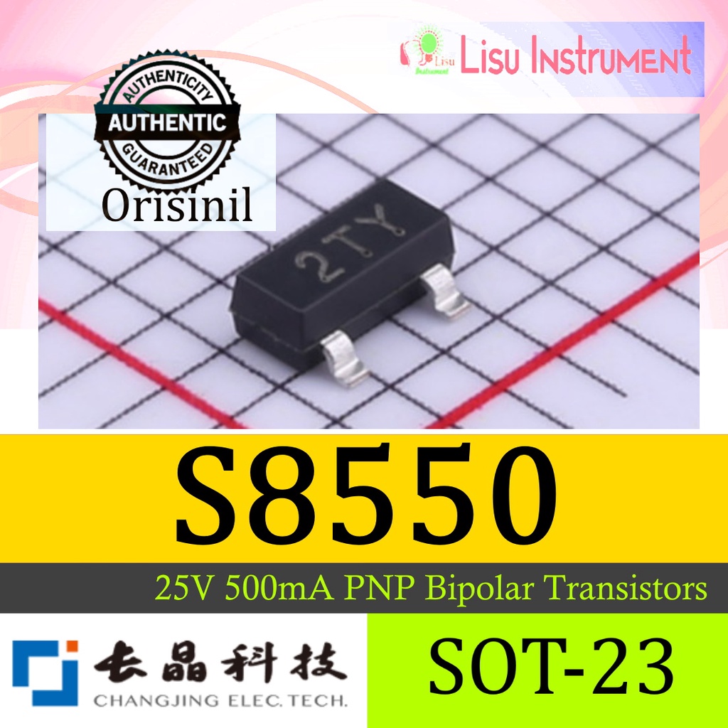 S8550 2TY 8550 500mA PNP ทรานซิสเตอร์ Bipolar SOT-23