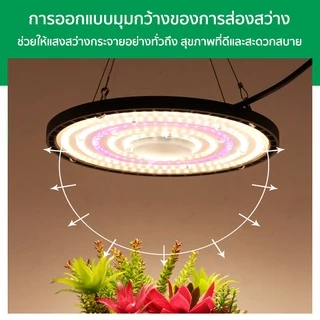 ไฟช่วยต้นไม้ตัวเร็ว AC220V Full Spectrum Grow Light LED 200W UFO กันน้ำ ไม่กลัวฝนและหมอก ไฟเลี้ยงต้นไม้โตเร็ว2เท่า