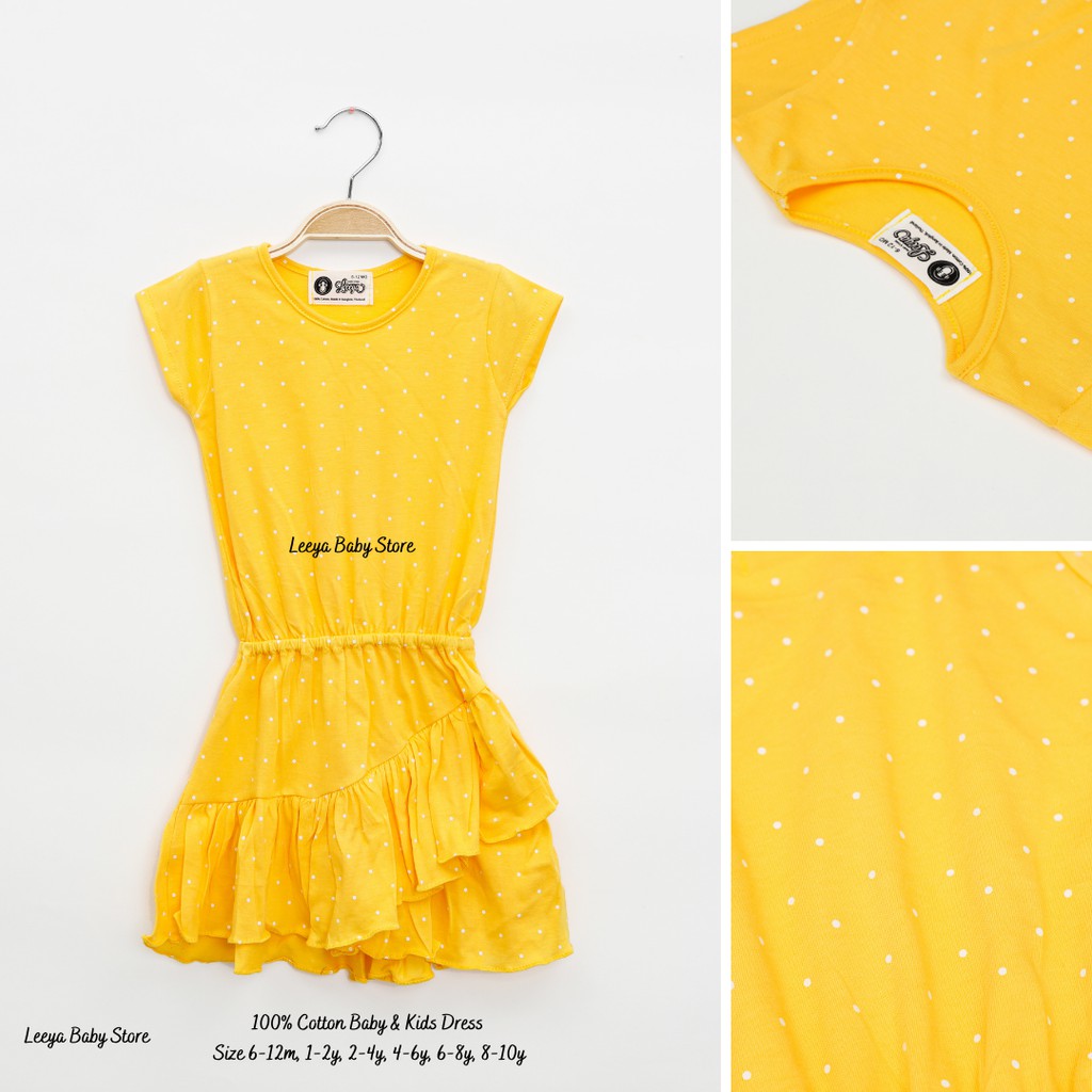 Leeya AY BESTSELLER ชุดเดรสเด็กผู้หญิง ทรงสวย แบบน่ารัก  Fairy 100% Cotton ชุดเด็ก เดรสผ้ายืดเด็ก Baby & Kids Dress