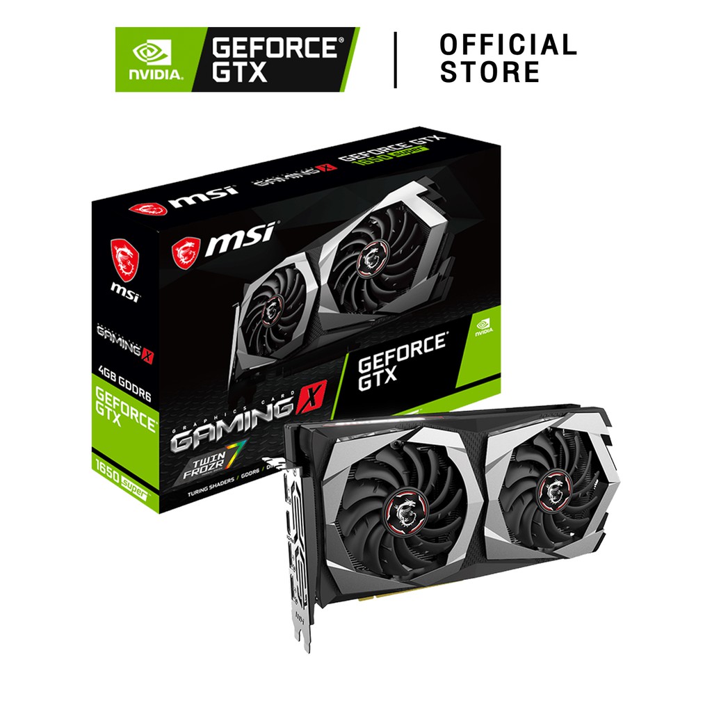 MSI การ์ดจอ Nvidia GeForce GTX 1650 SUPER GAMING X (4719072687120)
