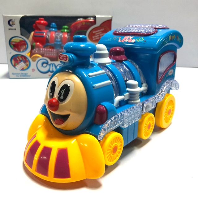 รถไฟดนตรี หมุน 360 องศา รถไฟของเล่น Music-light up train