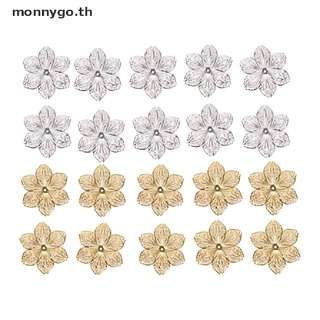 Monnygo จี้ดอกไม้ สําหรับทําเครื่องประดับ DIY 50 ชิ้น ต่อชุด