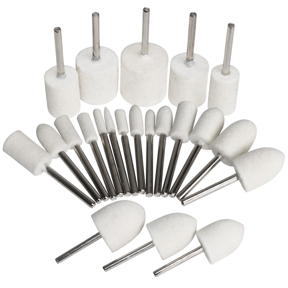 ล้อ10Pcs/5Pcs Wool Felt Mounted Polishing Buffing Wheel OD 320mm