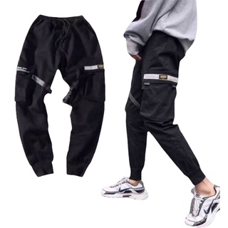 กางเกง Hiphop jogger แนวสตรีทแฟชั่นยอดนิยม