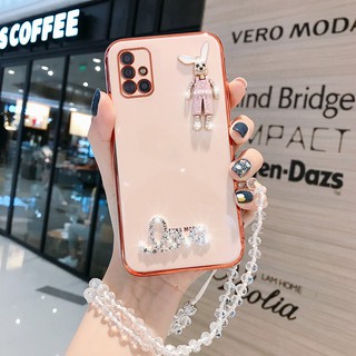 เคส Realme C35 9i 9 8 7 6 5 Pro C21Y C25Y C21 C25 C12 5i 6i 5s C3 C15 C11 2021 C20 C17 7i  Nazro 50i 30A 20 Luxury Bunny With Strap | DK