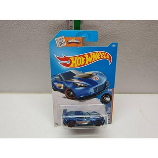 โมเดล รถเหล็ก ของแท้  รถสะสม รถจำลอง hot wheels corvette c7.r 1/10