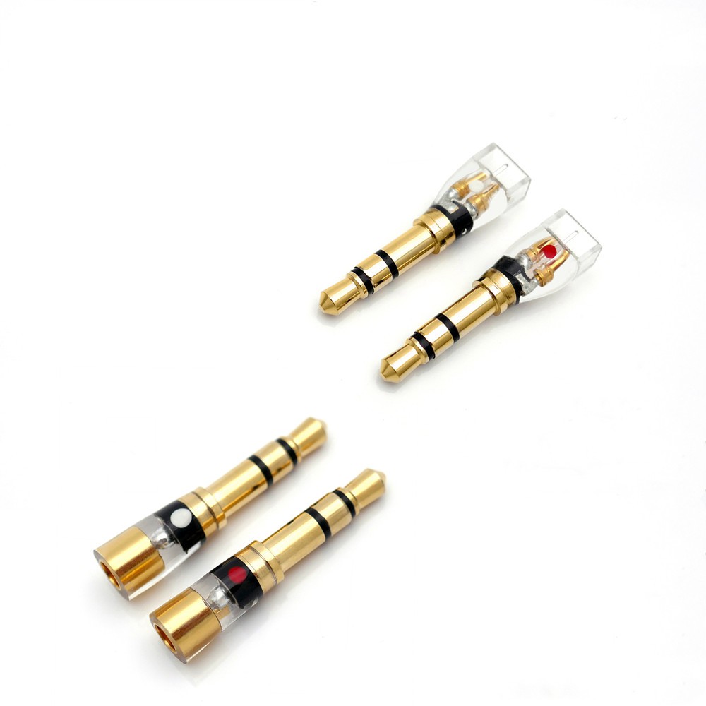 One Pair Gold Plated MMCX/.78mm Female to 3.5mm Male Converter Adapter for t1 t5p D600 D7100 Z1 Z1R 