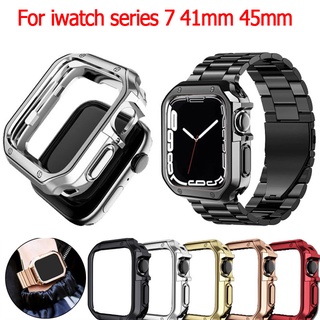 เคส iwatch series 7 เคสนาฬิกา TPU แบบอ่อน ไฟฟ้า สำหรับ iwatch 7 41มม 45มม iwatch series 7 ฝาครอบป้องกัน