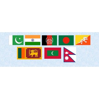 ธงเอเชียใต้ Flag of South Asia งานตัดเย็บประณีต ผ้าร่ม