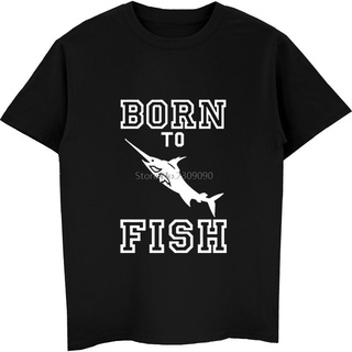 ขายดี เสื้อยืดลําลอง แขนสั้น พิมพ์ลาย Born To Fish Tee สไตล์ฮาราจูกุ สตรีท คลาสสิก สําหรับผู้ชาย JFcpjm26AGldoc11S-5XL