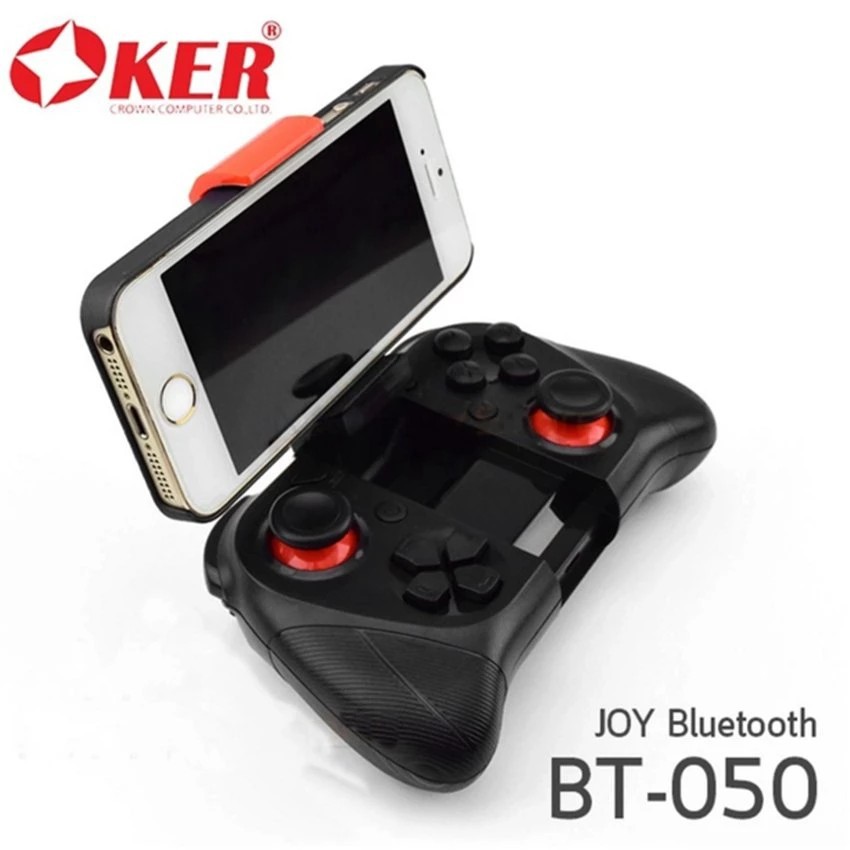 PKI Shop OKER จอยเกมส์ JoyStic Bluetooth Gamepad รุ่น BT-050(สีดำ)จอยเกมส์ pc แนะนํา  จอยเกมส์มือถือ #4