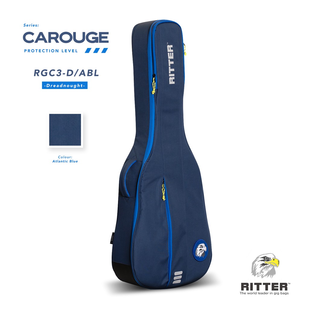 (ส่งฟรี)Ritter CAROUGE 3 "Atlantic Blue" กระเป๋ากีตาร์โปร่งทรง Dreadnought