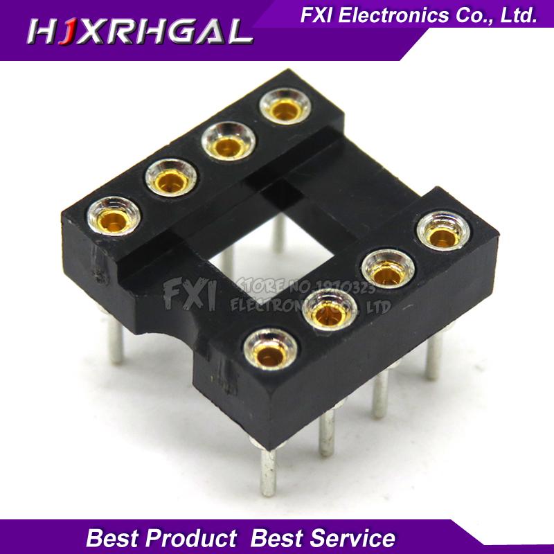 20pcs Round Hole 8 Pins 2.54MM DIP DIP8 IC Sockets Adaptor Solder Type 8 PIN IC Connector new