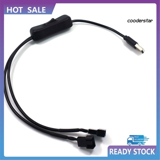 Dn-pj 5V 2 Way USB to 4 Pin อะแดปเตอร์แปลงสายเคเบิ้ล PC คอมพิวเตอร์ พัดลม เชื่อมต่อสายไฟ